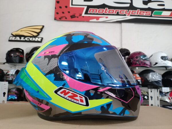 Casco Integral Nzi Trendy 3 Camu Blue, Neon, Pink - Image 4