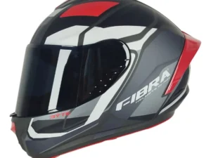 Casco fibra chroma negro rojo y gris