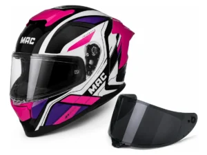 Casco integral Mac Ozono Vendetta visor simple con visor oscuro de regalo
