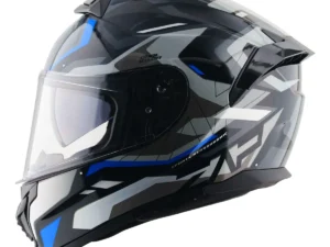 casco integral doble visor Vertigo Zap Volt Alliance azul
